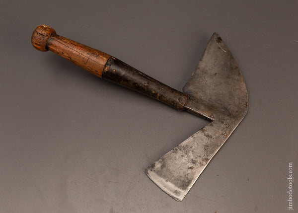 Unusual-Axe-with-Horn-&-Wooden-Handle-119928