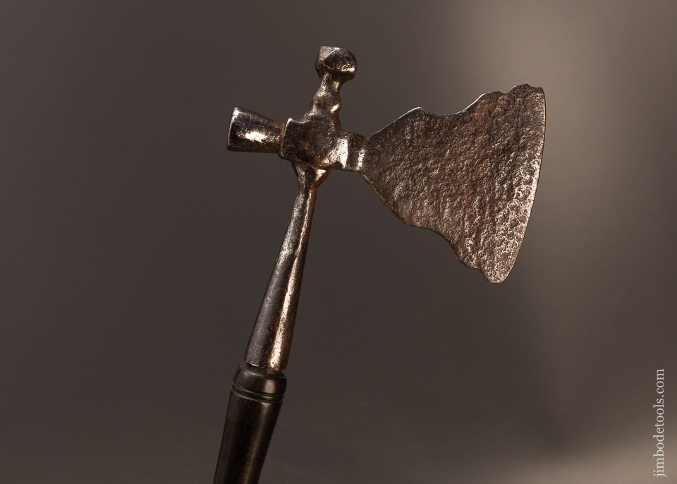 Ancient-18th-Century-Battle-Axe-with-Ebony-Handle-119939