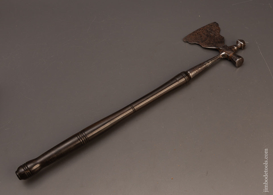 Ancient-18th-Century-Battle-Axe-with-Ebony-Handle-119939