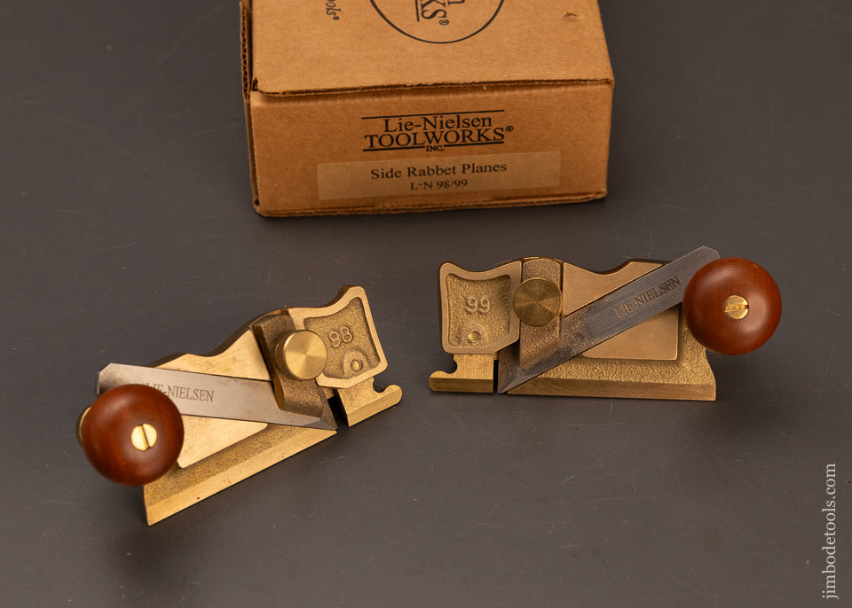 Discontinued-LIE-NIELSEN-No.-98-&-99-Bronze-Side-Rabbet-Planes-Mint-in-Box-119957-AS-OF-MAR-13