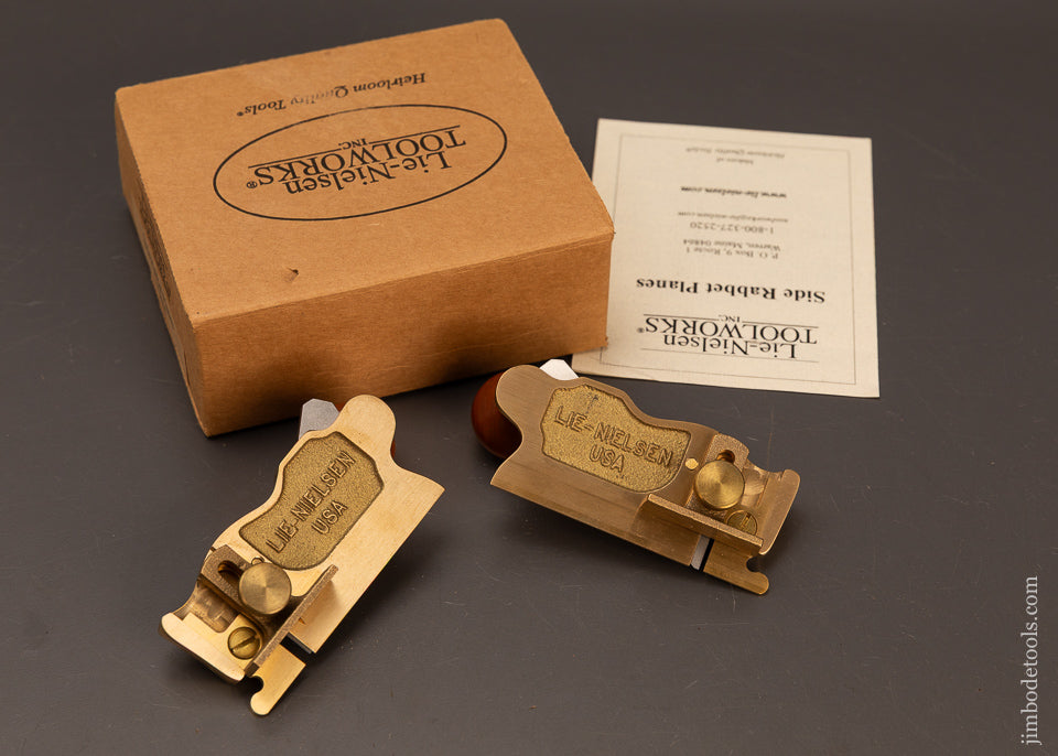 Discontinued-LIE-NIELSEN-No.-98-&-99-Bronze-Side-Rabbet-Planes-Mint-in-Box-119957-AS-OF-MAR-13