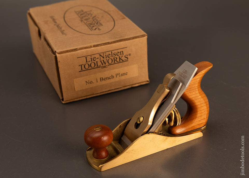 Discontinued-Bronze-LIE-NIELSEN-No.-1-Smooth-Plane-Near-Mint-in-Box-119981