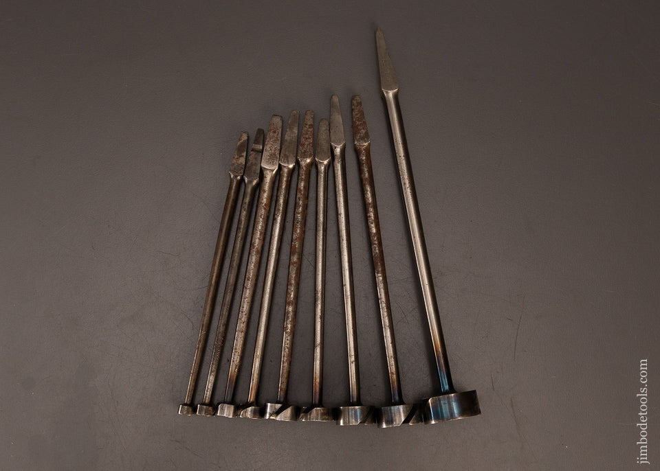 Extra-Fine-Near-Mint-Premium-Set-of-BENJAMIN-FORSTNER-PATENT-Auger-Bits-120000A