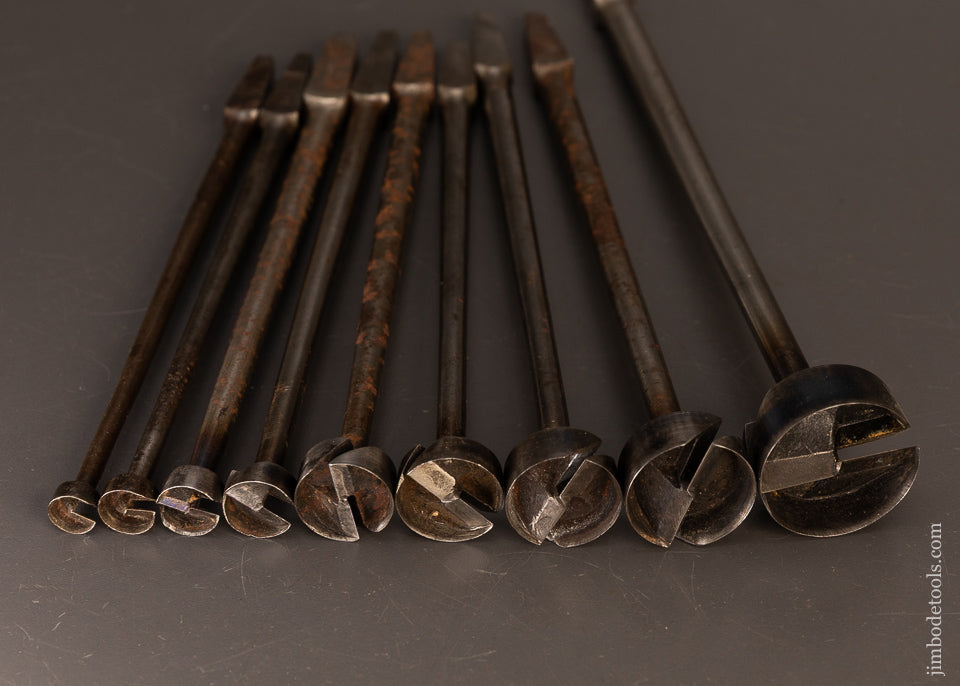 Extra-Fine-Near-Mint-Premium-Set-of-BENJAMIN-FORSTNER-PATENT-Auger-Bits-120000A