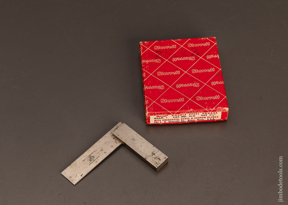 Fine-STARRETT-No.-20-Try-Square-Near-Mint-in-Box-2-Inch-Size-120002