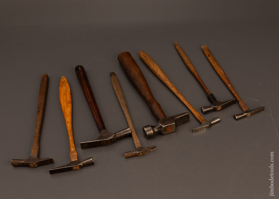 Collection-of-8-French-Jeweler’s-Hammers-120037