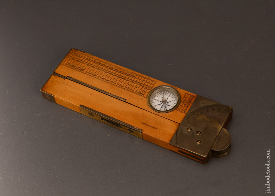 Fabulous-Thick-Boxwood-&-Brass-Clinometer-120056