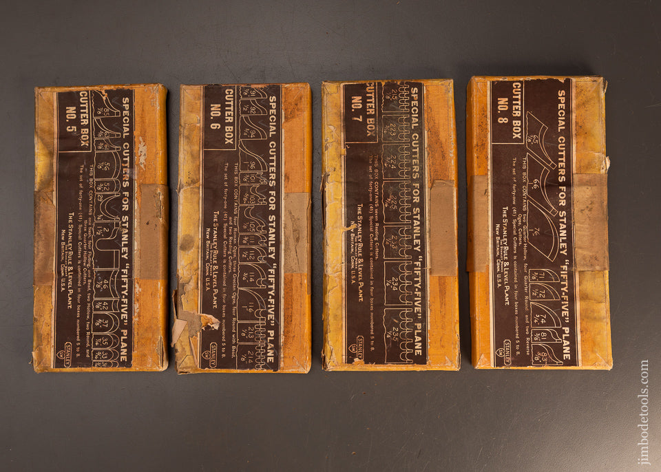 Extremely-Rare-Complete-Set-of-SPECIAL-CUTTERS-for-STANLEY-No.-55-Combination-Plane-120082-AS-OF-MAR-17