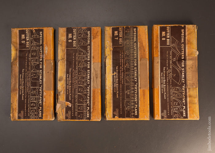 Extremely-Rare-Complete-Set-of-SPECIAL-CUTTERS-for-STANLEY-No.-55-Combination-Plane-120082-AS-OF-MAR-17