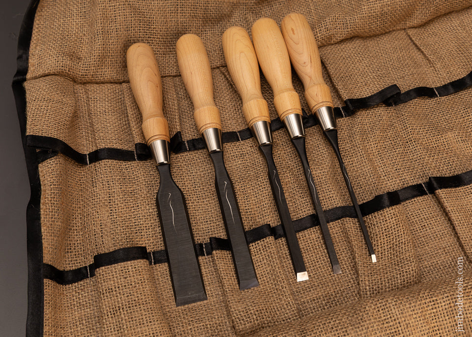 Mint-Set-of-5-ZEN-WU-White-Steel-Japanese-Chisels-120121