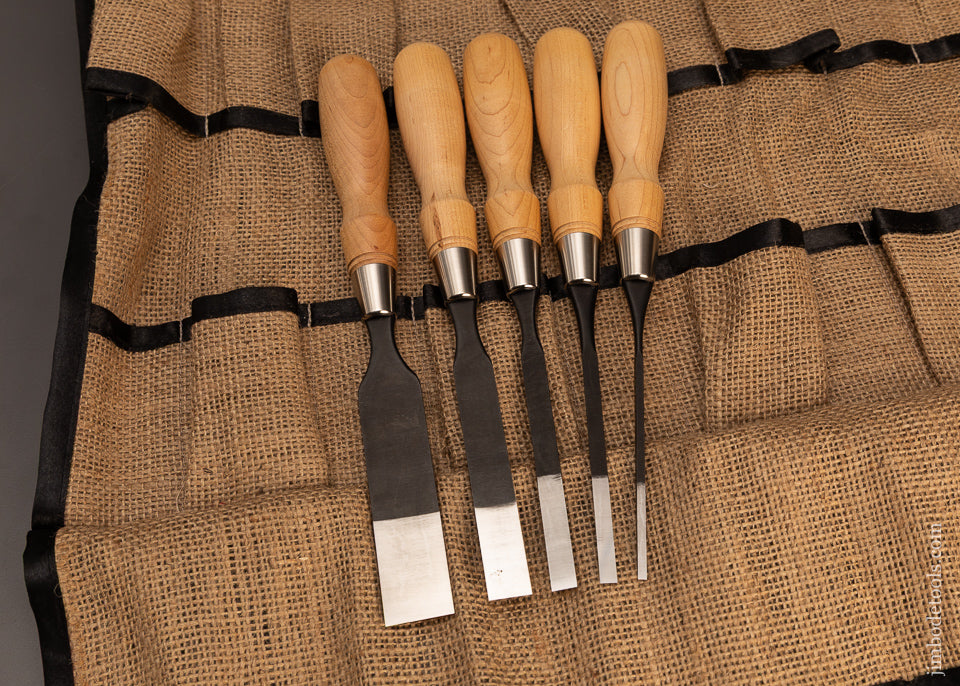 Mint-Set-of-5-ZEN-WU-White-Steel-Japanese-Chisels-120121
