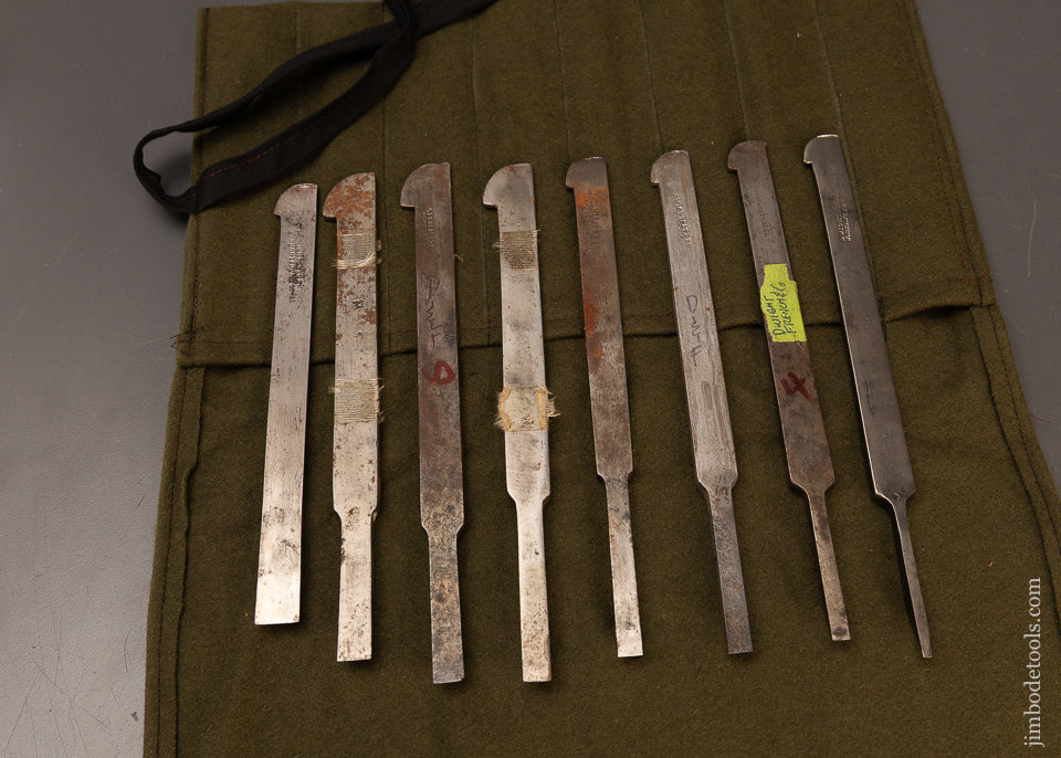 Fine-Graduated-Set-of-8-Plow-Plane-Irons-by-DWIGHT-&-FRENCH-120135