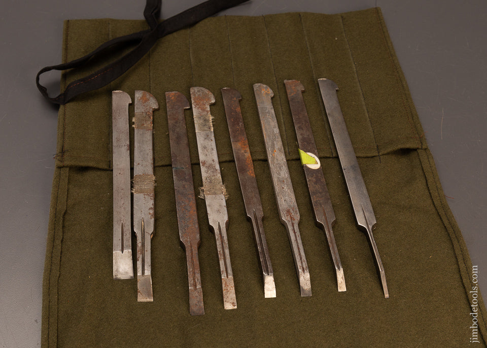 Fine-Graduated-Set-of-8-Plow-Plane-Irons-by-DWIGHT-&-FRENCH-120135