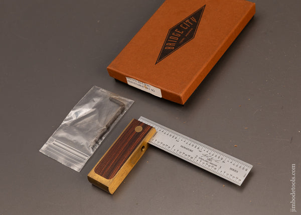 BRIDGE-CITY-TOOL-WORKS-AS-5-Rosewood-Adjustable-Try-Square-in-Box-120408
