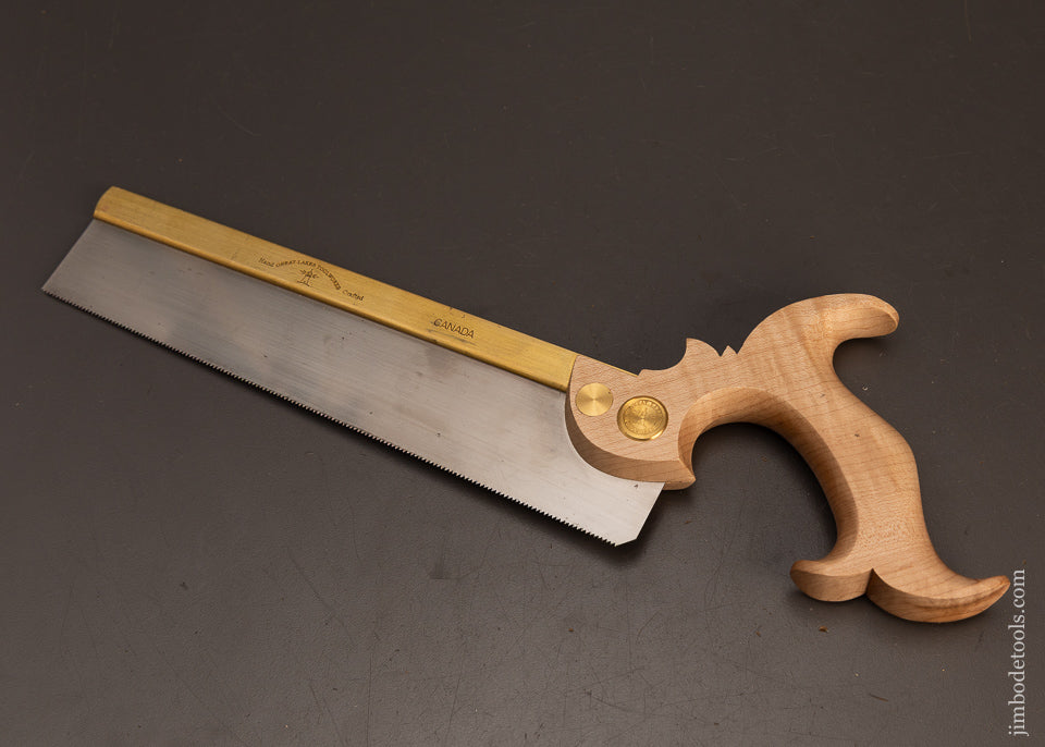 Mint-Unused-GREAT-LAKES-TOOL-WORKS-Brass-Back-Dovetail-Saw-120143