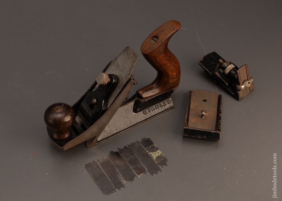 Rare-&-Fine-STANLEY-No.-72-1/2-Chamfer-Plane-with-Beading-Attachment-&-Bull-Nose-Attachment-120163-AS-OF-MAY-5