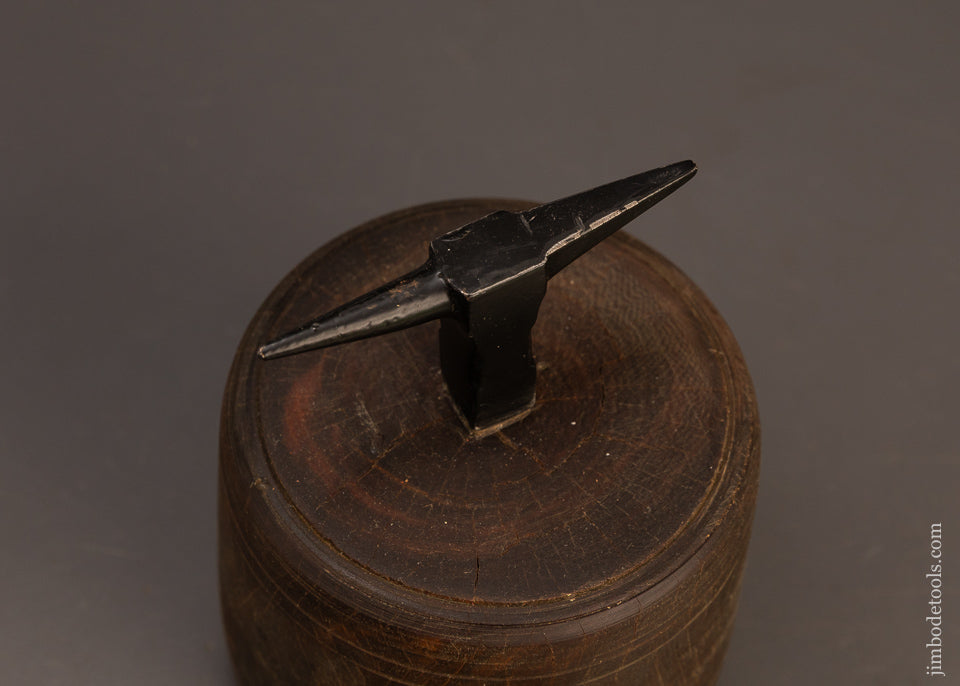 Watch-Maker’s-Jeweler’s-Anvil-on-Lignum-Vitae-Stump-120177