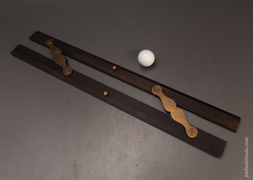 Massive-24-1/2-Inch-Ebony-&-Brass-Parallel-Rule-120179