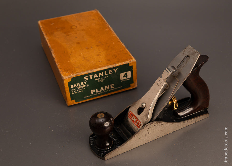 STANLEY-No.-4-Smooth-Plane-Near-Mint-in-Box-120188