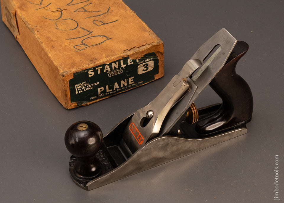 Extra-Fine-STANLEY-No.-3-Smooth-Plane-in-Original-Box-120189