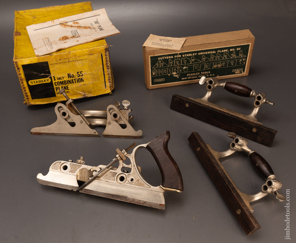 STANLEY-No.-55-Combination-Plane-100%-COMPLETE-in-Original-Box-120190-AS-OF-MAR-21