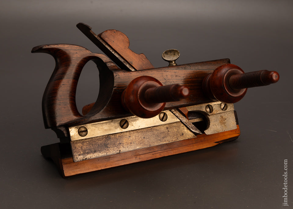 Fine-LAMB-&-BROWNELL-NEW-BEDFORD-Solid-Rosewood-Plow-Plane-120203