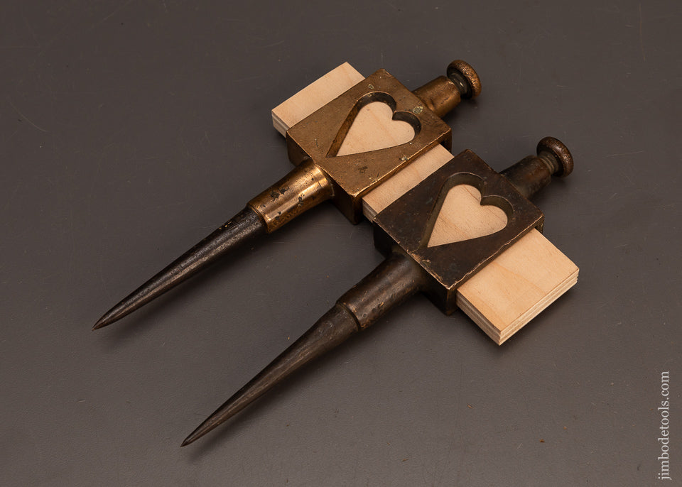 Massive-8-1/2-Inch-Brass-Trammel-Points-with-Heart-Cutouts-120205