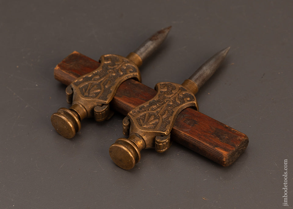 Beautiful-STANLEY-No.-2-Ornate-Brass-Trammel-Points-120214