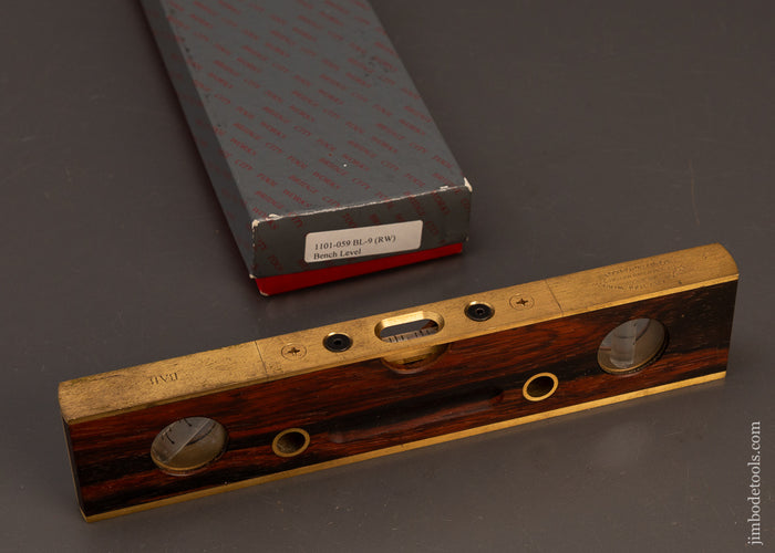 BRIDGE-CITY-TOOL-WORKS-BL-9-Rosewood-Bench-Level-Near-Mint-in-Box-120216