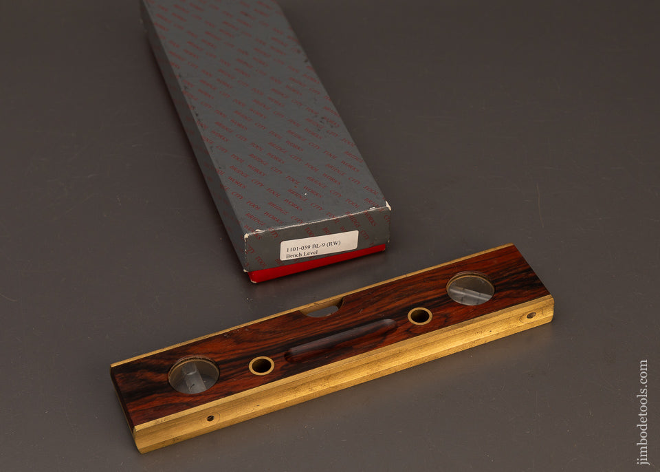 BRIDGE-CITY-TOOL-WORKS-BL-9-Rosewood-Bench-Level-Near-Mint-in-Box-120216