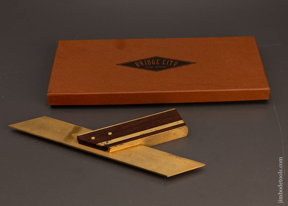 BRIDGE-CITY-TOOL-WORKS-MS-2-Rosewood-Master-Miter-Square-Near-Mint-in-Box-120222