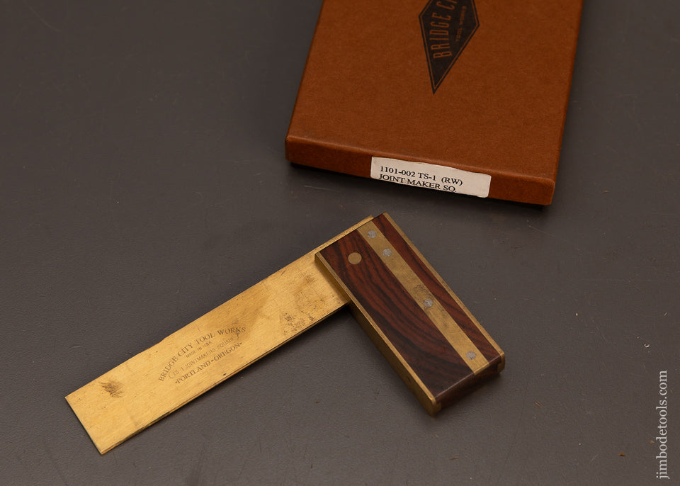BRIDGE-CITY-TOOL-WORKS-TS-1-Rosewood-Jointmaker’s-Square-Near-Mint-in-Box-120234