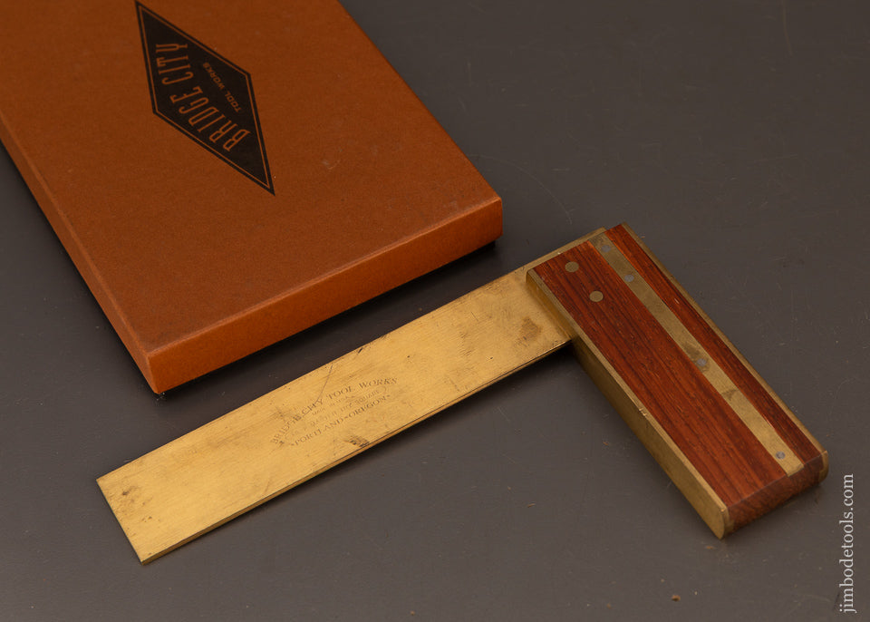 BRIDGE-CITY-TOOL-WORKS-TS-2-Rosewood-Try-Square-Near-Mint-in-Box-120235
