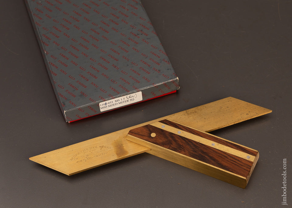 BRIDGE-CITY-TOOL-WORKS-MS-1.5-Rosewood-Miter-Square-Near-Mint-in-Box-120236