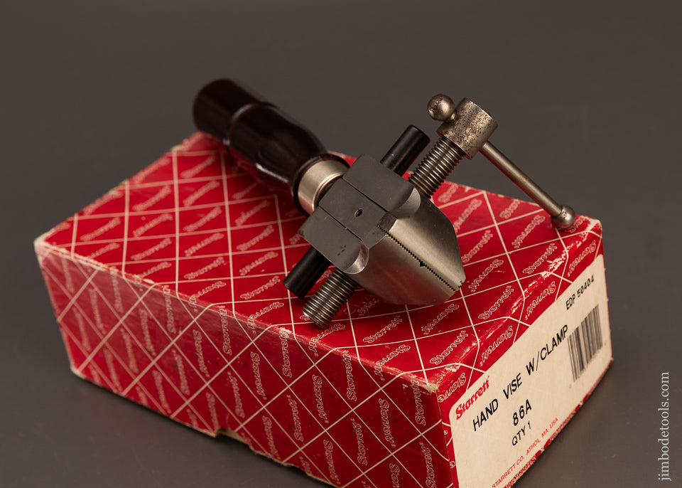 STARRETT-No.-86A-Hand-Vise-with-Bench-Clamp-Mint-in-Box-120237