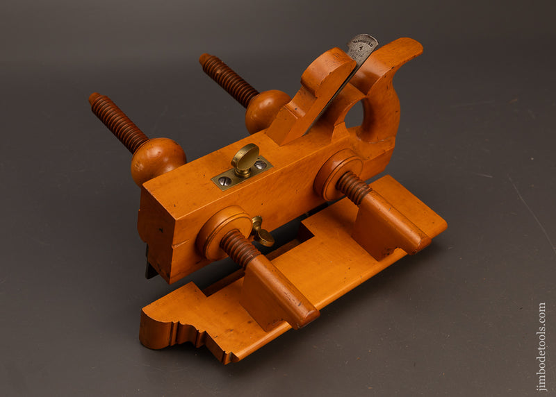 Magnificent-Solid-Boxwood-Plow-Plane-by-G.W.-DENISON-&-CO.-Winthrop,-CONN.-120272-AS-OF-APR-9