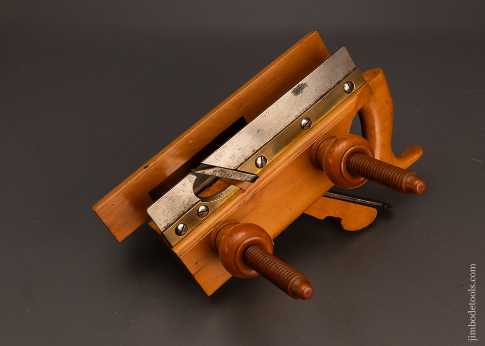 Magnificent-Solid-Boxwood-Plow-Plane-by-G.W.-DENISON-&-CO.-Winthrop,-CONN.-120272-AS-OF-APR-9