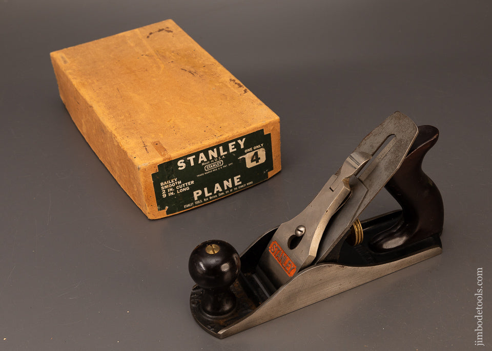 STANLEY-No.-4-Smooth-Plane-Near-Mint-in-Box-120289