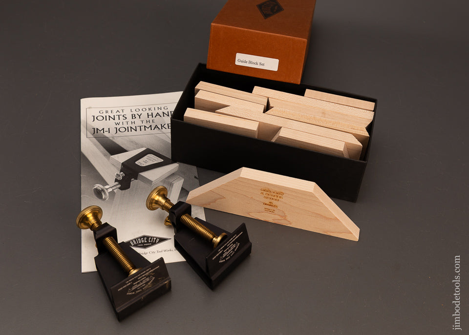 BRIDGE-CITY-TOOL-WORKS-JM-1-Joint-Maker-Set-with-Guide-Block-Set-Mint-in-Box-Dovetails-120300