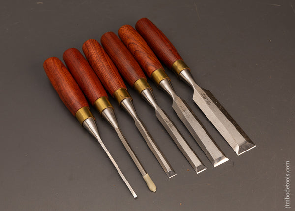 Chisel Minus Near Mint Set of 6 ASHLEY ILES Bevel Edge Chisels - 120303 – Jim Bode Tools