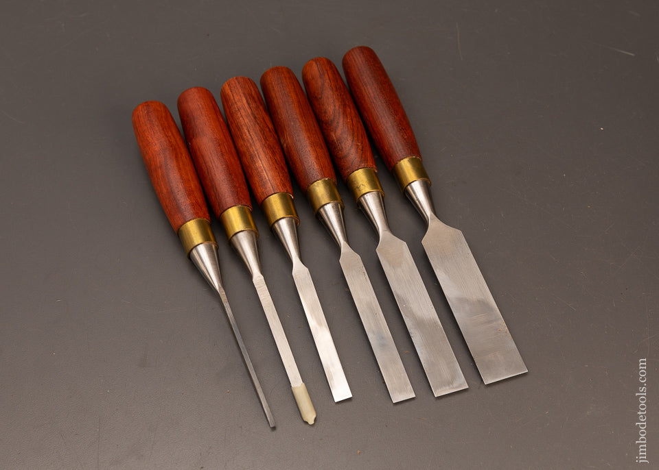 Near-Mint-Set-of-6-ASHLEY-ILES-Bevel-Edge-Chisels-120303