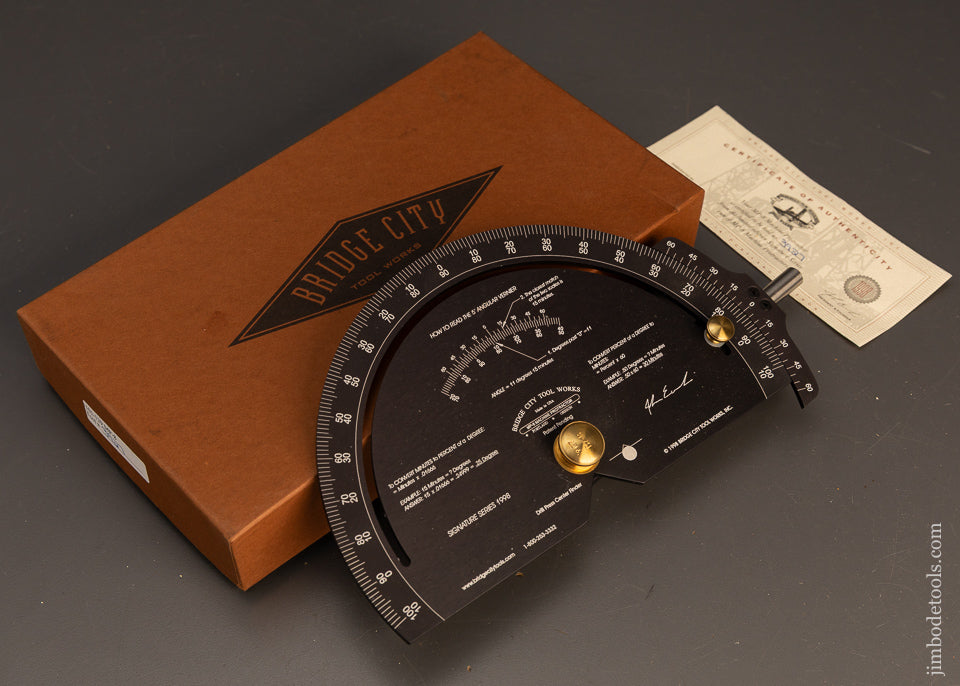 BRIDGE-CITY-TOOL-WORKS-MP-8-Machine-Protractor-Mint-in-Box-120342