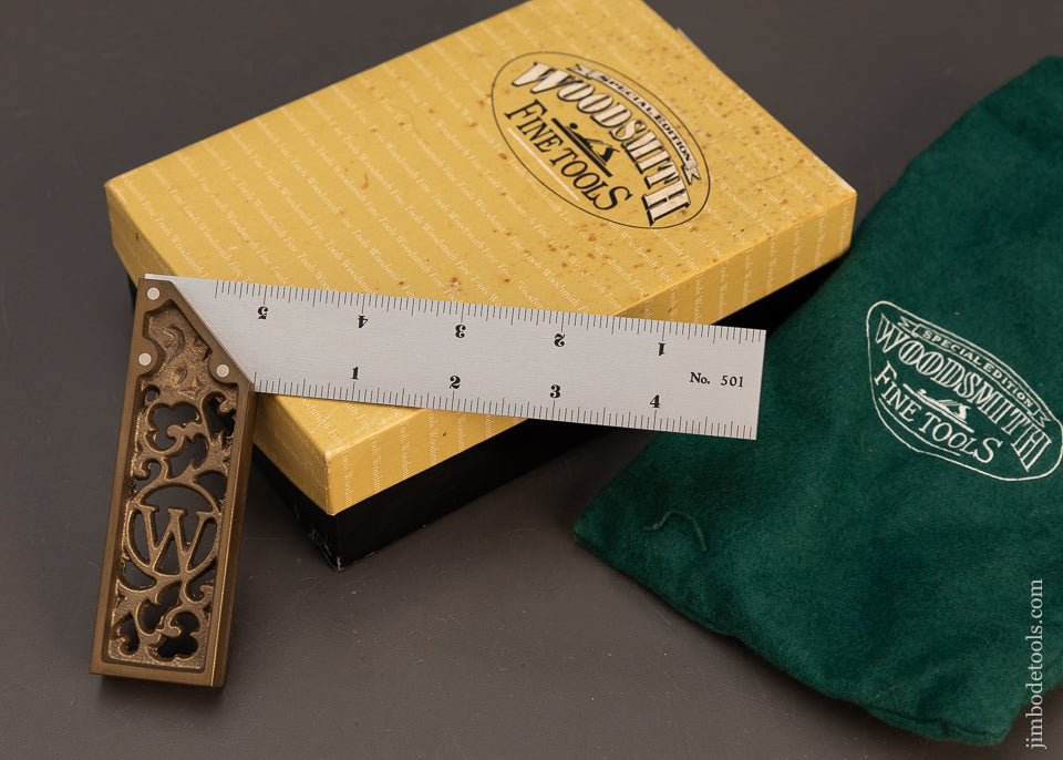 WOODSMITH-No.-501-Ornate-Master-Try-Square-Mint-in-Box-5-Inch-Rare-120373