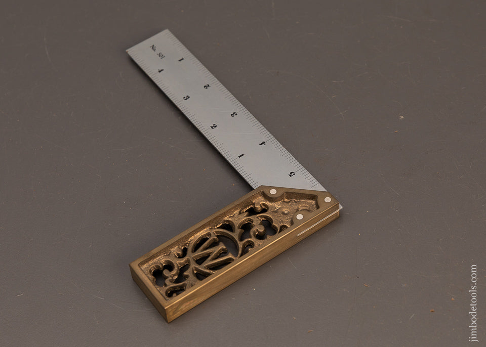 WOODSMITH-No.-501-Ornate-Master-Try-Square-Mint-in-Box-5-Inch-Rare-120373