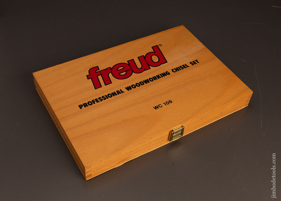 Beautiful-Set of-6-Mint-Boxwood-Handled-Bevel-Edge-Chisels-by-FREUD-120375