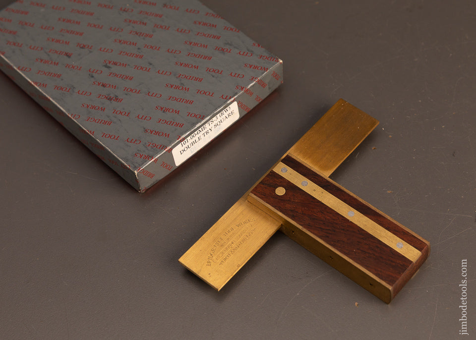 BRIDGE-CITY-TOOL-WORKS-TS-3-Rosewood-Double-Try-Square-Mint-in-Box-120382