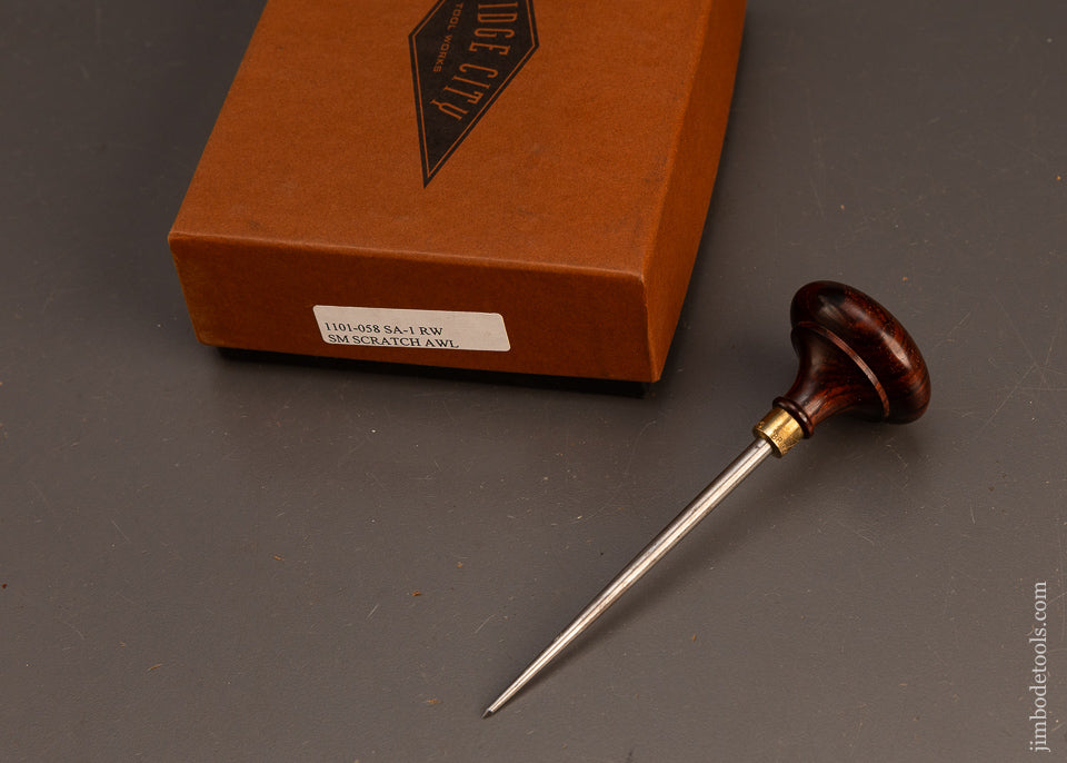 BRIDGE-CITY-TOOL-WORKS-SA-1-Rosewood-Scratch-Awl-Mint-in-Box-120386