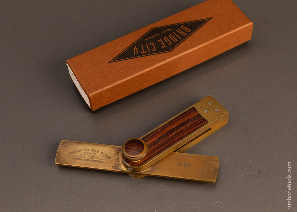 BRIDGE-CITY-TOOL-WORKS-TB-1-Rosewood-T-Bevel-Square-Near-Mint-in-Box-120390