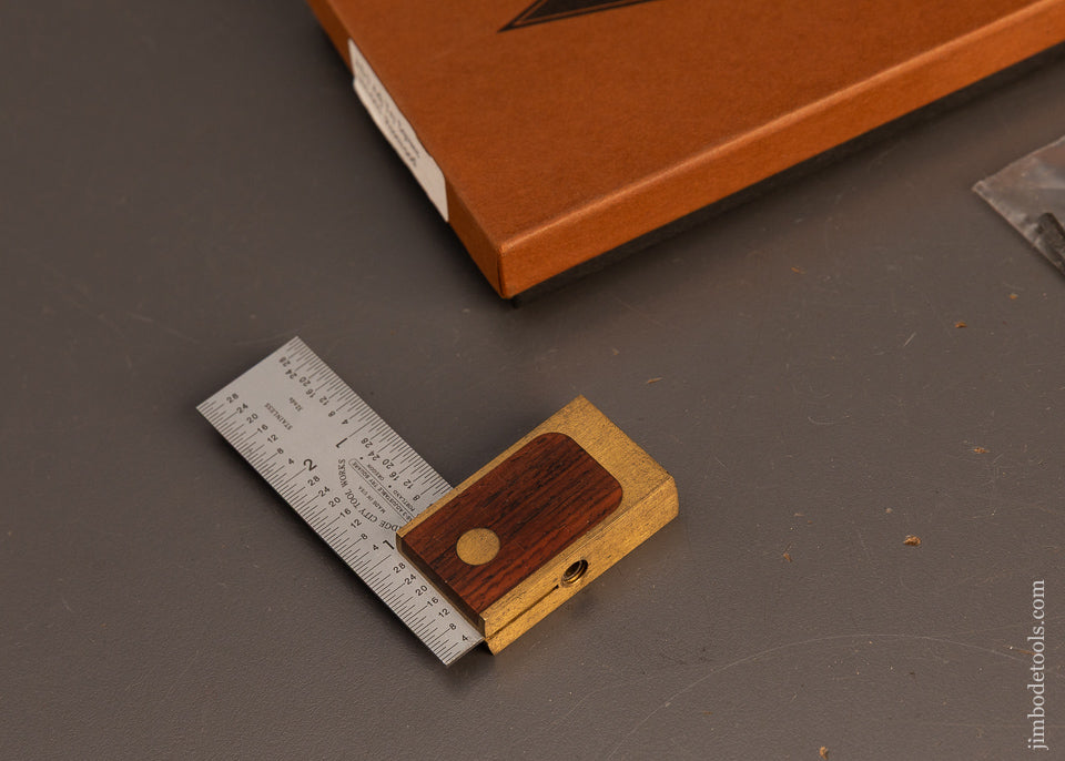 BRIDGE-CITY-TOOL-WORKS-AS-3-Adjustable-Try-Square-Rosewood-Mint-in-Box-120391