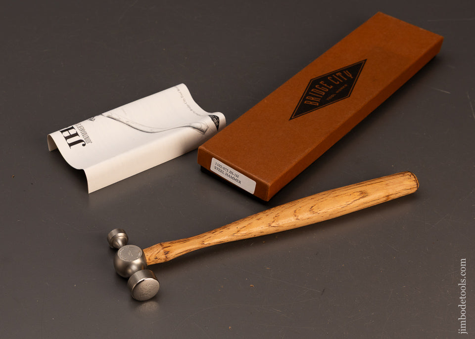 BRIDGE-CITY-TOOL-WORKS-JH-1H Steel Jointmaker’s Hammer Mint in Box - 120403